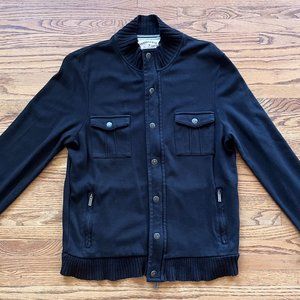 RARE John Varvatos Converse Black Button Down Jacket  Mens Size 1 Small